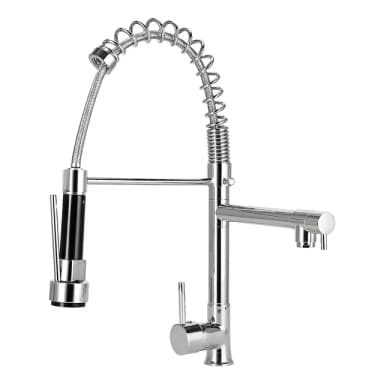 Torneira para cozinha gourmet misturador monocomando munim Pingoo.casa prata